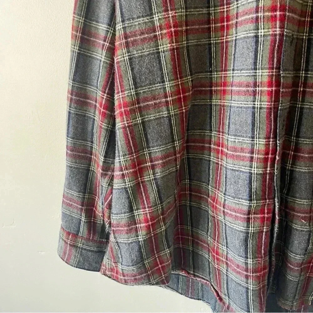 L.L. Bean Men's Scotch Plaid Flannel Shirt Traditional Fit 100% Cotton XL